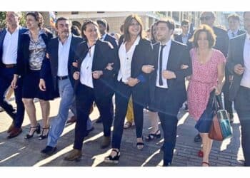 L'équipe du Printemps marseillais arrive victorieuse à la mairie en 2020 (crédit : Printemps Marseillais /archives)