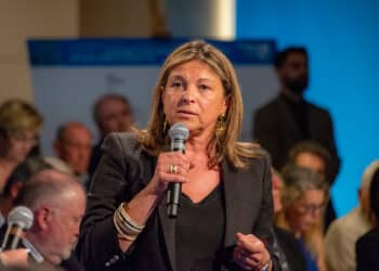 Fabienne Joly à l'hôtel de Région le 7 juin 2023 lors des Etats généraux de l'eau (Crédit Gomet'/JYD)