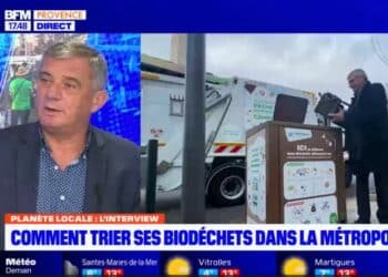 Le vice-président métropolitain à la Propreté et à la gestion des déchets Roland Mouren sur le plateau de Planète locale (crédit : BFM Marseille Provence)