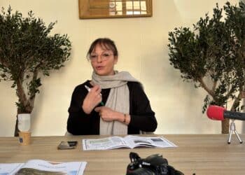 Sophie Joissains lors de ses voeux à la presse lundi 22 janvier (Crédit Gomet')