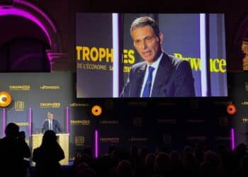 Rodolphe Saadé, le PDG de CMA CGM, mercredi 24 janvier au palais de laBourse à Marseille (Crédit Gomet').
