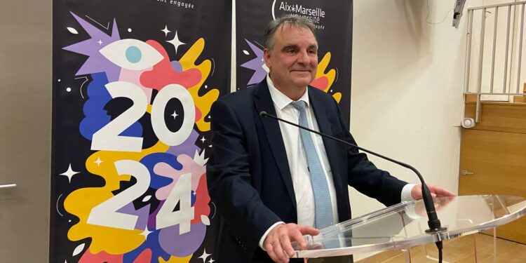 Eric Berton, le président d'Aix-Marseille Université, mercredi 10 janvier 2024 (Crédit Gomet').