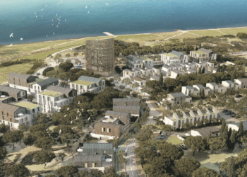 Le nouveau quartier de Berre l'Etang dessiné par Jerôme Siame (Crédit Architecte Jérôme Siame)