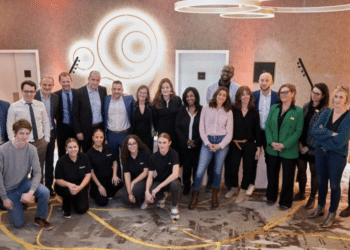 Mécènes, lauréats, organisateurs réunis par la Fondation de Marseille mardi 20 février (Crédit DR)