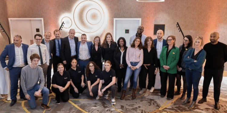 Mécènes, lauréats, organisateurs réunis par la Fondation de Marseille mardi 20 février (Crédit DR)