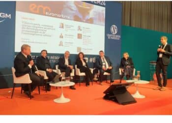 Frédéric Busin est intervenu lors du forum Euromaritime, mercredi 31 janvier (crédit : JRG / Gomet')