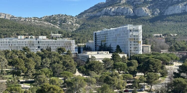 Le campus de la faculté des sciences et du sports d'AMU à Luminy dans le sud de Marseille (Crédit Gomet')