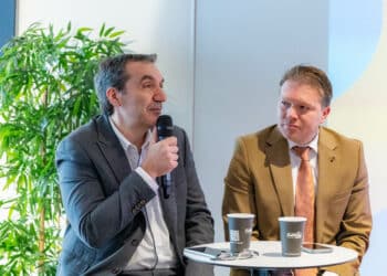 Pierre Joubert (à gauche) avec Matthieu Capuono vendredi 16 février à La Coque (CRédit JYD/Gomet')