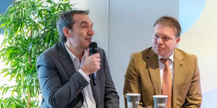 Pierre Joubert (à gauche) avec Matthieu Capuono vendredi 16 février à La Coque (CRédit JYD/Gomet')