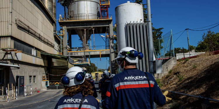 Sur le site de l'usine Arkema à St-Menet dans le 11e arrondissement de Marseille (Crédit archives Gomet')