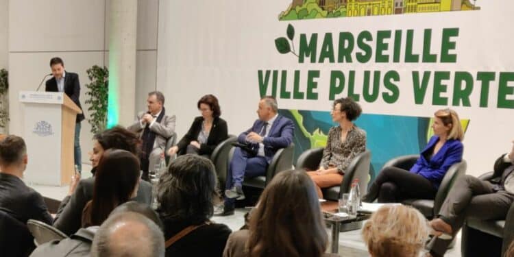En avril 2022, la Ville de Marseille avait organisé une conférence de presse pour présenter sa candidature au programme des "Villes neutres pour le climat et intelligentes" (crédit : archives Gomet')