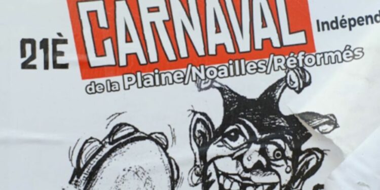 Affiche pour la 21e édition du carnaval de la Plaine (crédit : archives Gomet')