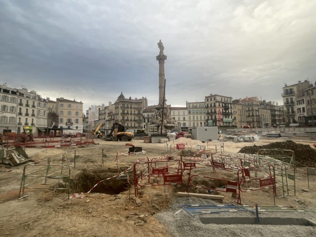 Travaux sur la place Castellane