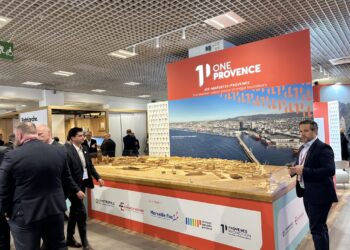 La maquette du périmètre d'Euroméditerranée (Crédit Gomet')