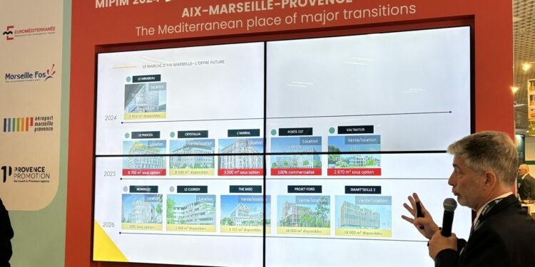 L'offre future de bureaux à Aix-Marseille provence présentée au Mipim par Directeur de l'agence CBRE Marseille - Président de la commission immobilier d'entreprises de la FNAIM Aix-Marseille-Provence