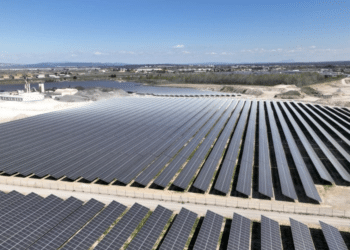 La centrale solaire d'Engie au Parc de l'artillerie d'Istres. Crédit Engie Green