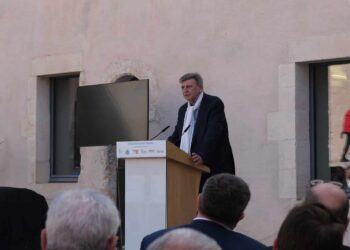 Jean-Marc Borello, le président du Groupe SOS, lundi 29 avril 2024, lors de l'inauguration de la Citadelle de Marseille (Crédit Enzo Maury)