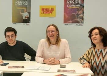 Thibaud Rosique (PS), Pascaline Lécorché et Martine Lafflute (Place Publique) (crédit : JRG / Gomet')