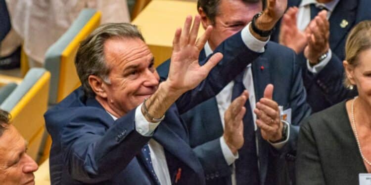 Renaud Muselier lors de son élection au conseil régional en 2021 (crédit : JYD / Gomet')