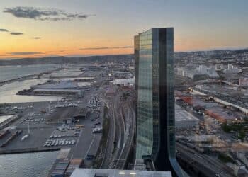 Siège de CMA CGM vu de la Tour Méditerranée © Apothéloz