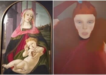 A Carmignac La Vierge à la grenade de Sandro Botticelli et Emma de Sarah Ball. Crédits DR