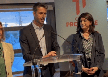 Tony Estanguet mardi 7 mai à Marseille (Crédit Gomet')