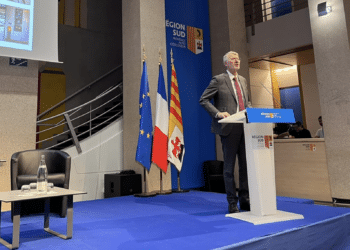 Jean-Pierre Serrus en ouverture de la 2e conférence le Sud à vélo (Crédit Facebook Stein Van Oosteren)