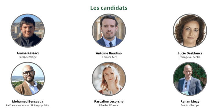 les candidats européennes en débat