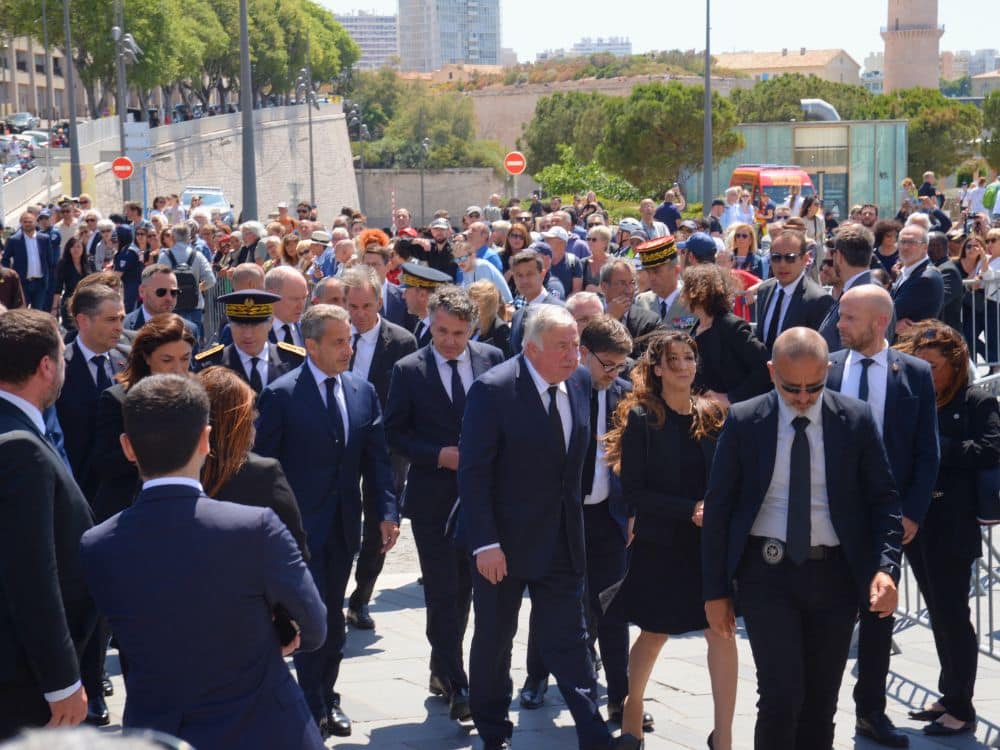 Nicolas Sarkozy, Gérard Larcher ... pluie d'officiels pour les obsèques de Jean-Claude Gaudin (crédit : JRG / Gomet')