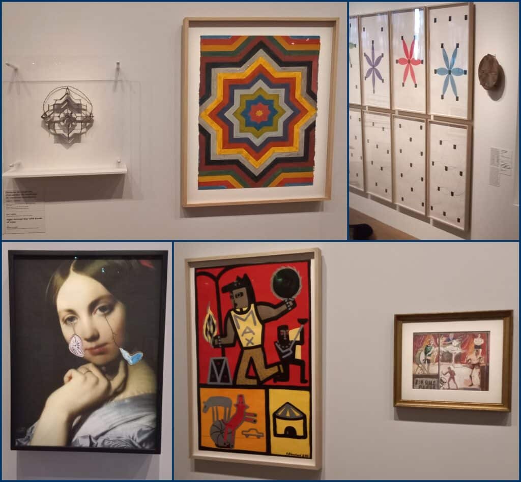 Quelques œuvres exposées tout au long du parcours de passions partagées ©DV
