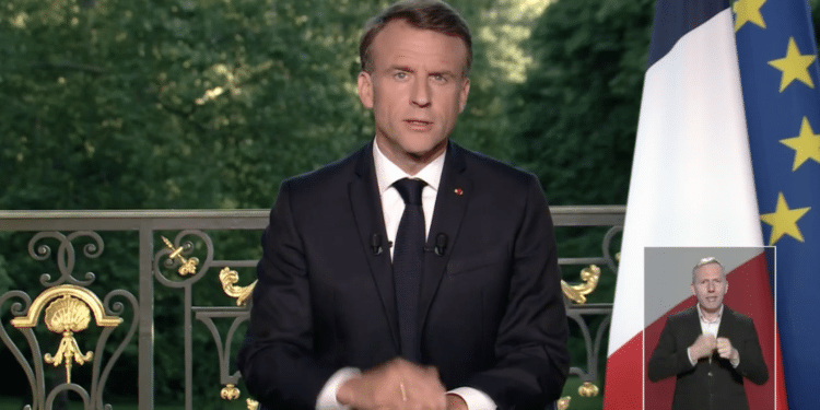 Emmanuel Macron annonce la dissolution de l'Assemblée nationale (Crédit Capture Elysée)