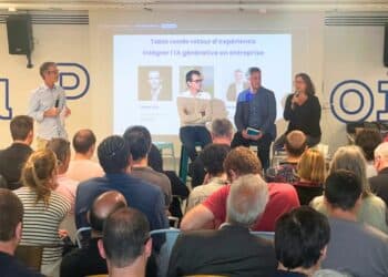 L'école du numérique la Plateforme organisait mardi 28 mai une conférence dédiée à l'intelligence artificielle. Un master dédié à l'IA ouvrira à la rentrée (crédit : La Plateforme)