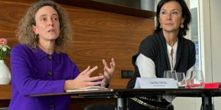 La directrice générale d'Euroméditerranée Aurélie Cousi et sa présidente Laure-Agnès Caradec (crédit : archives Gomet')