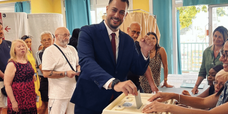 Sébastien Delogu dimanche 30 juin au 1er tour des législatives (Crédit X)
