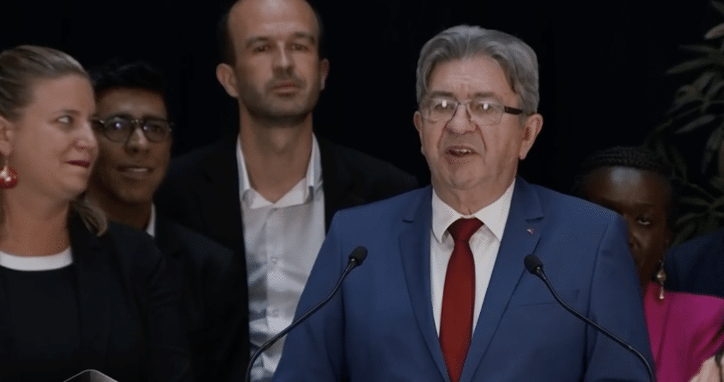 Jean-Luc Mélenchon le leader de LFI a réagi peu après 20h (Crédit capture TF1)