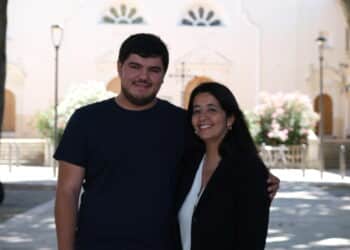 Amine Kessaci, candidat écologiste dans la 3e circonscription et Karima Delli, députée européenne lors les législatives 2024 (Crédit Enzo Maury)