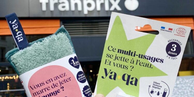 Ya.qa, la marque grande distribution d'Anotherway, vient d'arriver dans les magasins Franprix en région parisienne (crédit : Ya.qa)