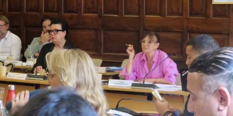 Sophie Joissains, maire d'Aix-en-Provence, lors du conseil municipal du 19 juillet 2024 (Crédit JM)
