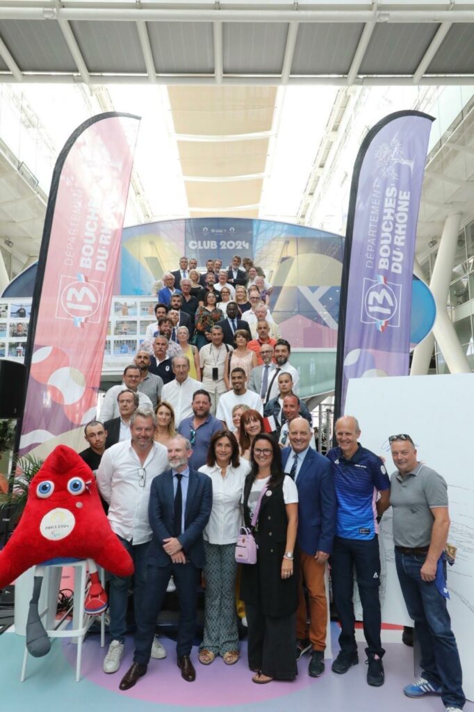 Les personnalités autour de Martine Vassal lors de l'inauguration du Club 2024 de Provence au Département (Crédit CD 13)