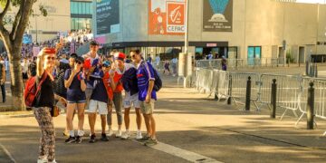 Supporteurs de l'équipe de France Olympique au stade Vélodrome mercredi 22 juillet 2024 (Crédit Gomet'/JYD)