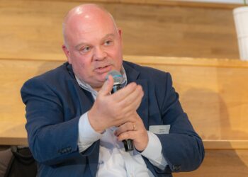 Stéphane Salord lors des Rencontres de la finance verte et solidaire organisées par Gomet' en novembre 2023 (Crédit JYD/Gomet')