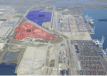 La zone de services portuaires 2 du GPMM