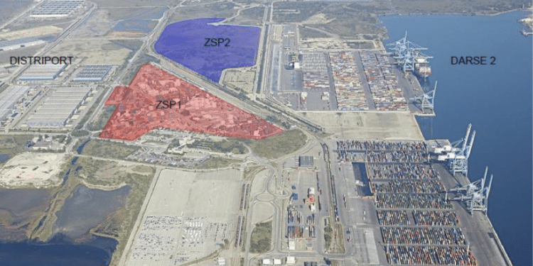 La zone de services portuaires 2 du GPMM