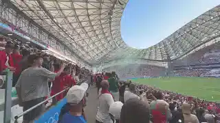 Foot olympique : chaude ambiance au Vélodrome de Marseille Maroc – Espagne
