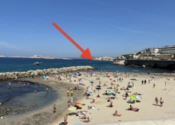 Les bouées au nord de la plage du Prophète à Marseille (Crédit Gomet')