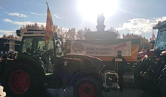 manifestation d'agriculteurs à Aix-en-Provence