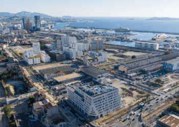 Vue du quartier Les Fabriques au nord d'Euroméditerranée 2