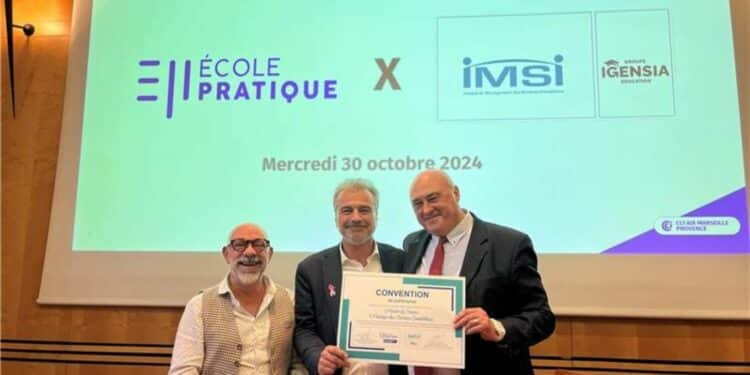 Signature de la convention entre l'IMSI et l'Ecole Pratique de la CCI
