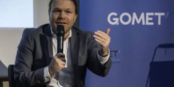 Matthieu Capuono le 22 novembre aux Rencontres de la finance verte et solidaire (Crédit Gomet'/JYD)