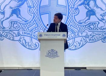 Benoît Payan lors de ses voeux à la presse (crédit : JRG / Gomet')